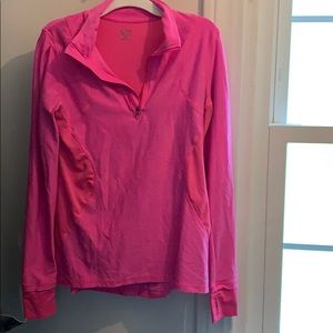Champion Pink Half Zip with Thumb Whole Sleeves